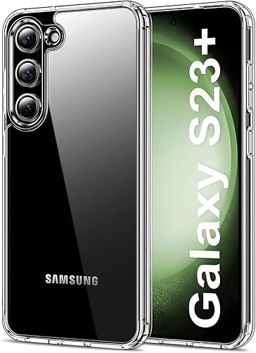 Nextway Protective Case Compatible with Samsung Galaxy S23+ Plus 5G (6.6-Inch) – Clear Hard PC Back Cover, Shock-Absorbing Bumper, Anti-Scratch Transparent Phone Case, Anti-Yellowing Design