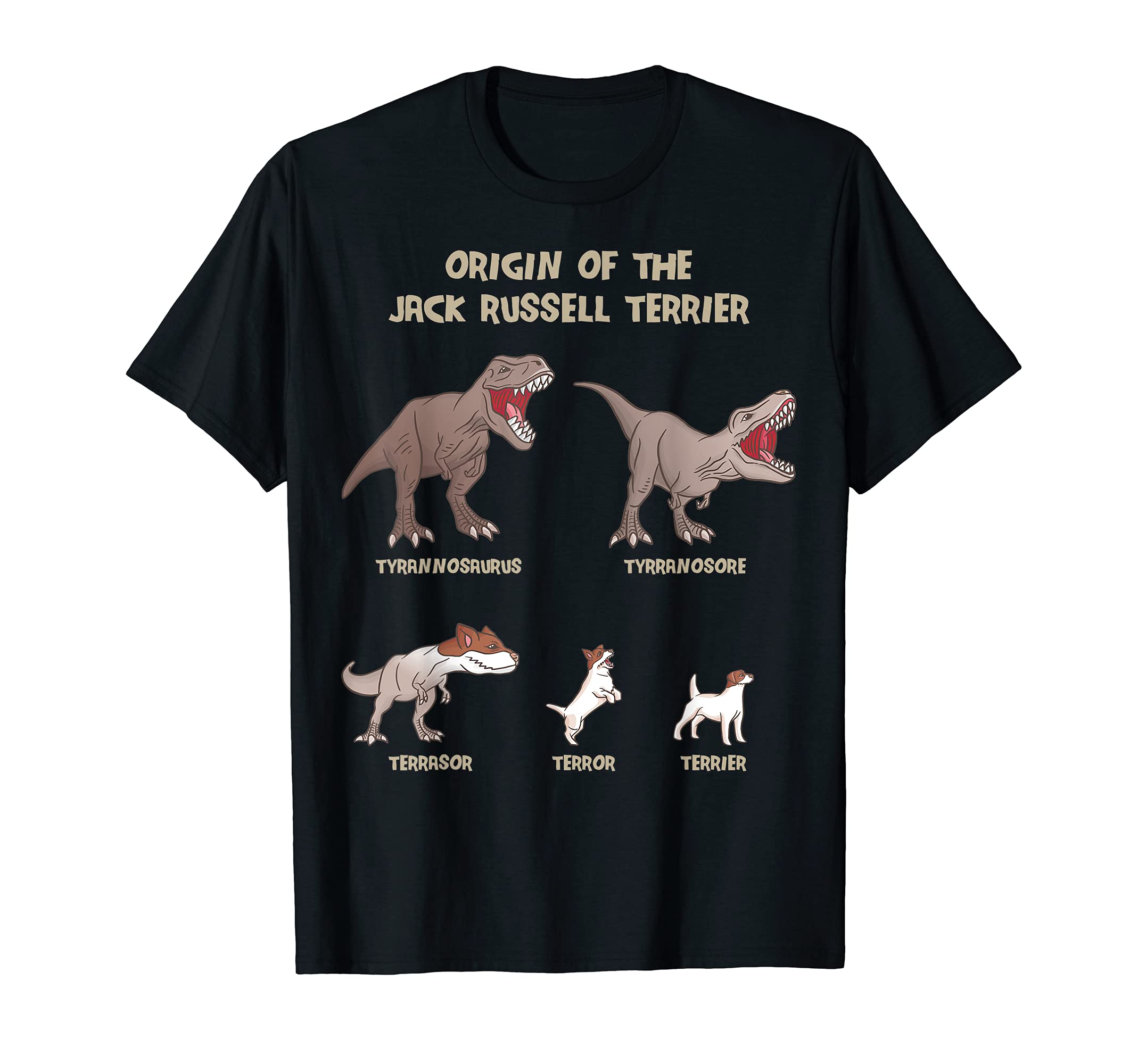 BCC Once You Go Jack Russell TerrierOrigin of the Jack Russell Terrier Evolution History Meme T-ShirtOEKO-TEX STANDARD 100