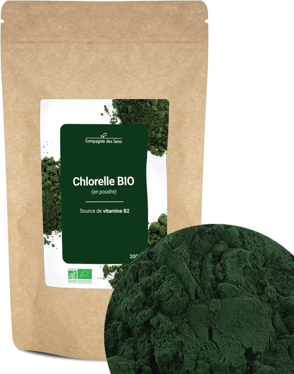 Organic Chlorella Powder – Bulk Superfoods – La Compagnie des Sens – 200g