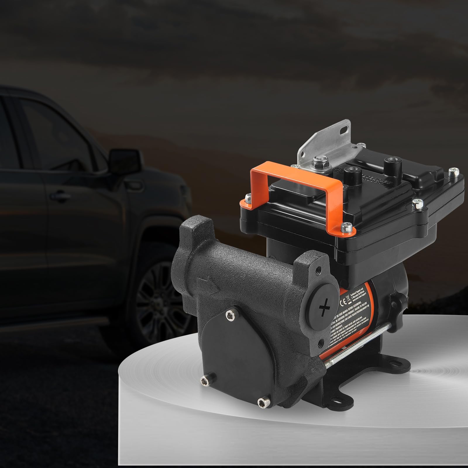 VEVOR Bomba Transferencia de Combustible 12V CC 15 GPM 1/4 HP Bomba de Transferencia de Diésel Eléctrica Portátil con Boquilla de Combustible Apagado Automático para Mezclas de Gasolina, Diésel
