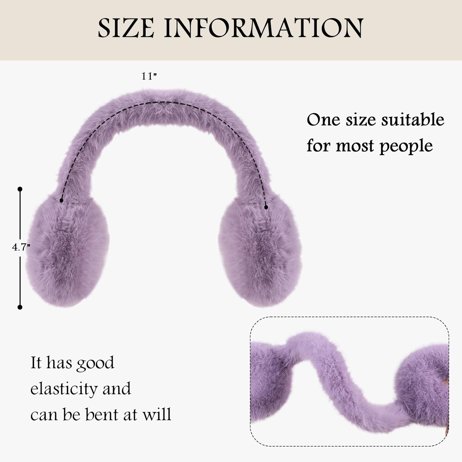 PESAAT Warm Ear muffs for Women Winter Unisex Fluffy Earmuffs Lady Ear Warmer Faux Fur Ear Covers - Image 6