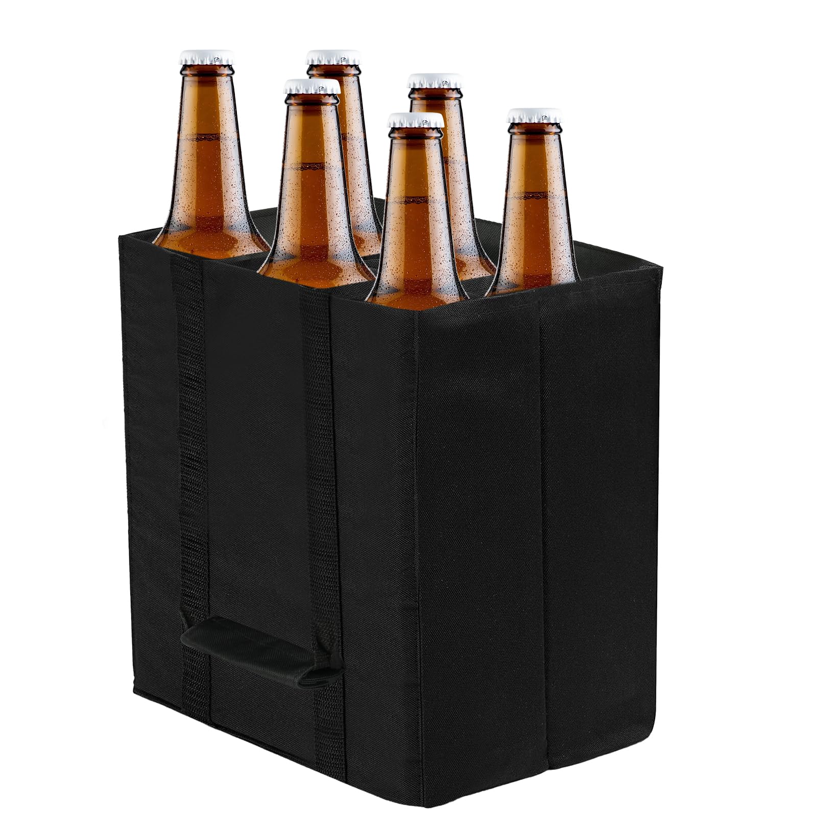 HOTUT Borsa per Portare 6 Bottiglie Da 1,5 Litri, Borsa Portabottiglie Sacchetto per Bottiglie, Borsa per il Trasporto Con Divisori per Bottiglie Borsa Porta Bottiglie per Bottiglie di Birra Vino Soda
