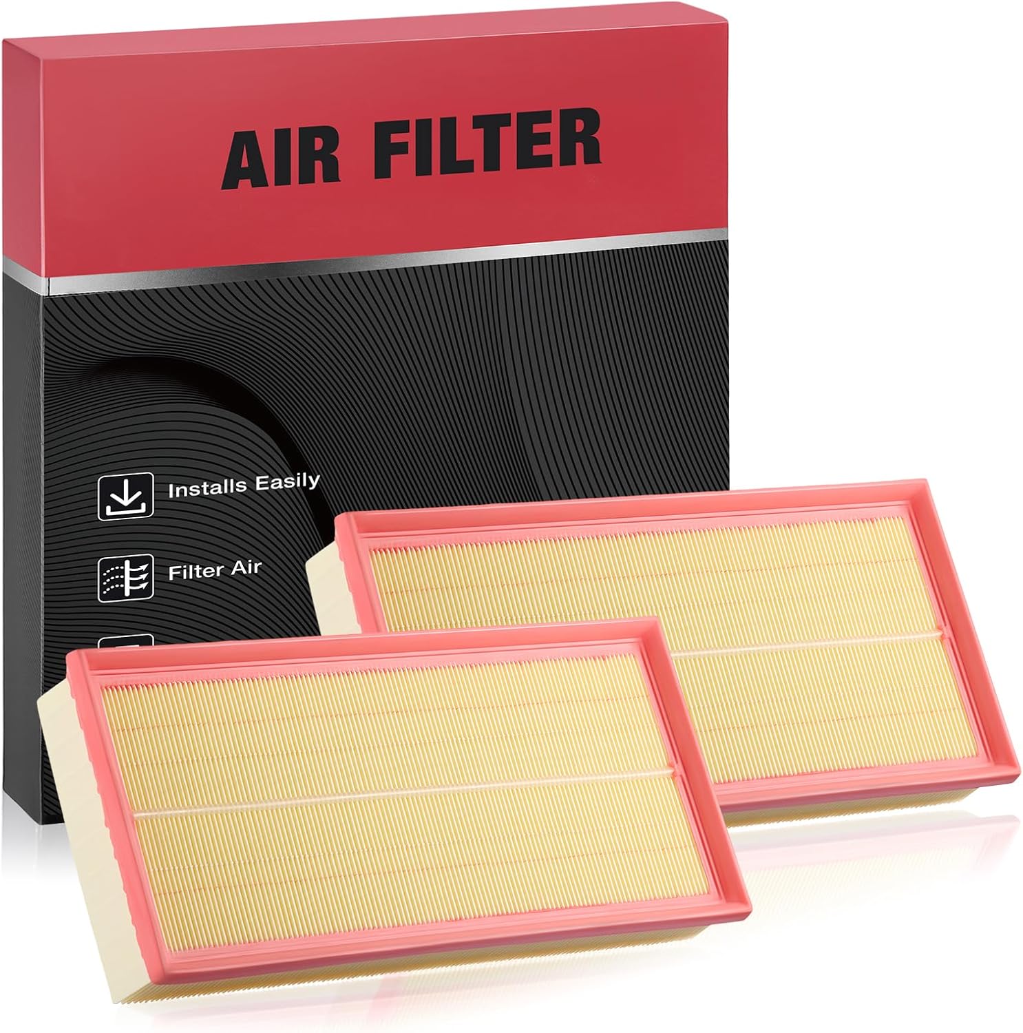 BDFHYK 2PC CA11062 Engine Air Filters Compatible with Land Rover 2020-2023 Defender 110, 2021-2023 Defender 90, 2017-2023 Discovery, 2010-2016 LR4, 2010-2022 Range Rover, 2010-2022 Range Rover Sport