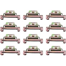 12pcs Iron Galvanized DIN Rail Mount Terminal Blocks End Stopper Screw Type Clamp for 35mm Width Rail, Color Zinc