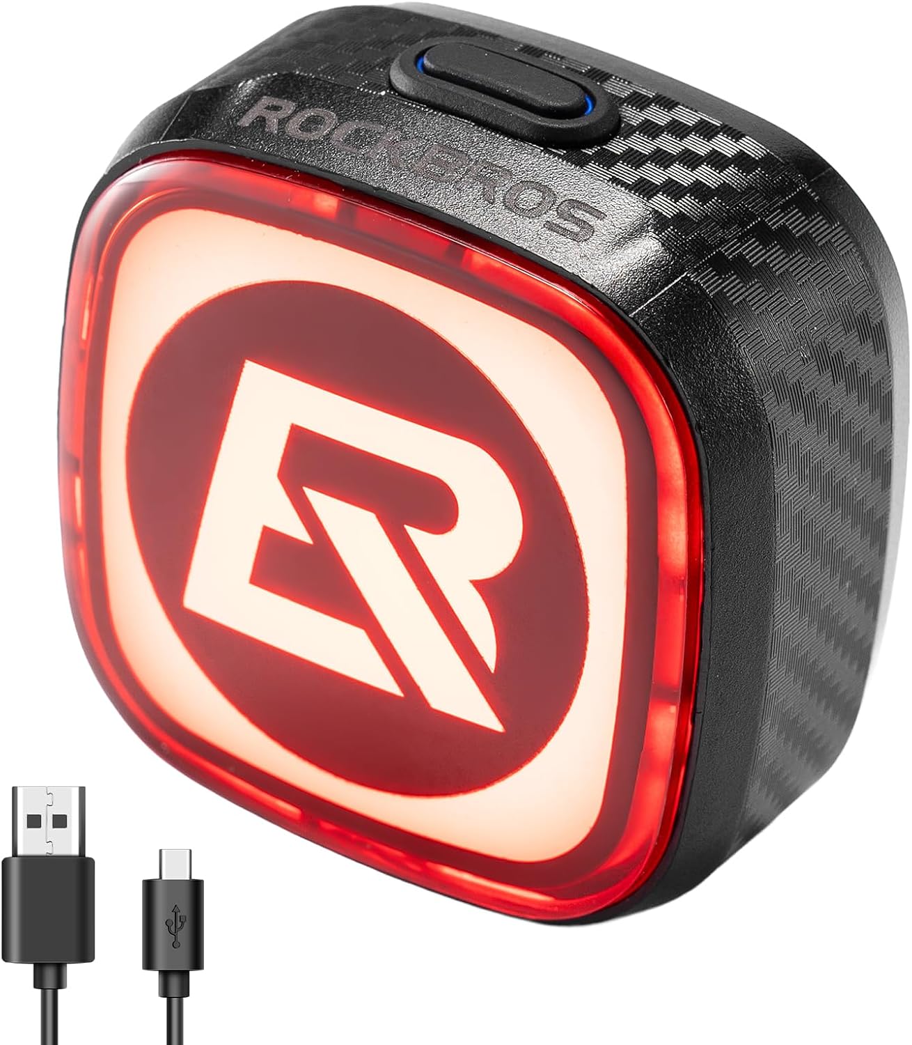 ROCKBROS Bike Tail Light Smart,Type-C 400mAh&Dual Mounting IPX5 Waterproof