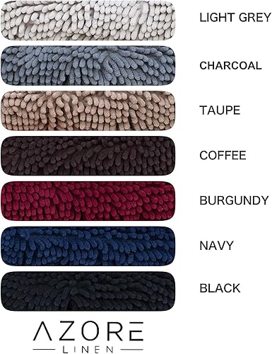 Miniatura 7 de Juego de 15 tapetes de baño de felpilla de lujo y cortina de ducha de mosaico abstracto, ultra suave, antideslizante, absorbente de agua, absorbente