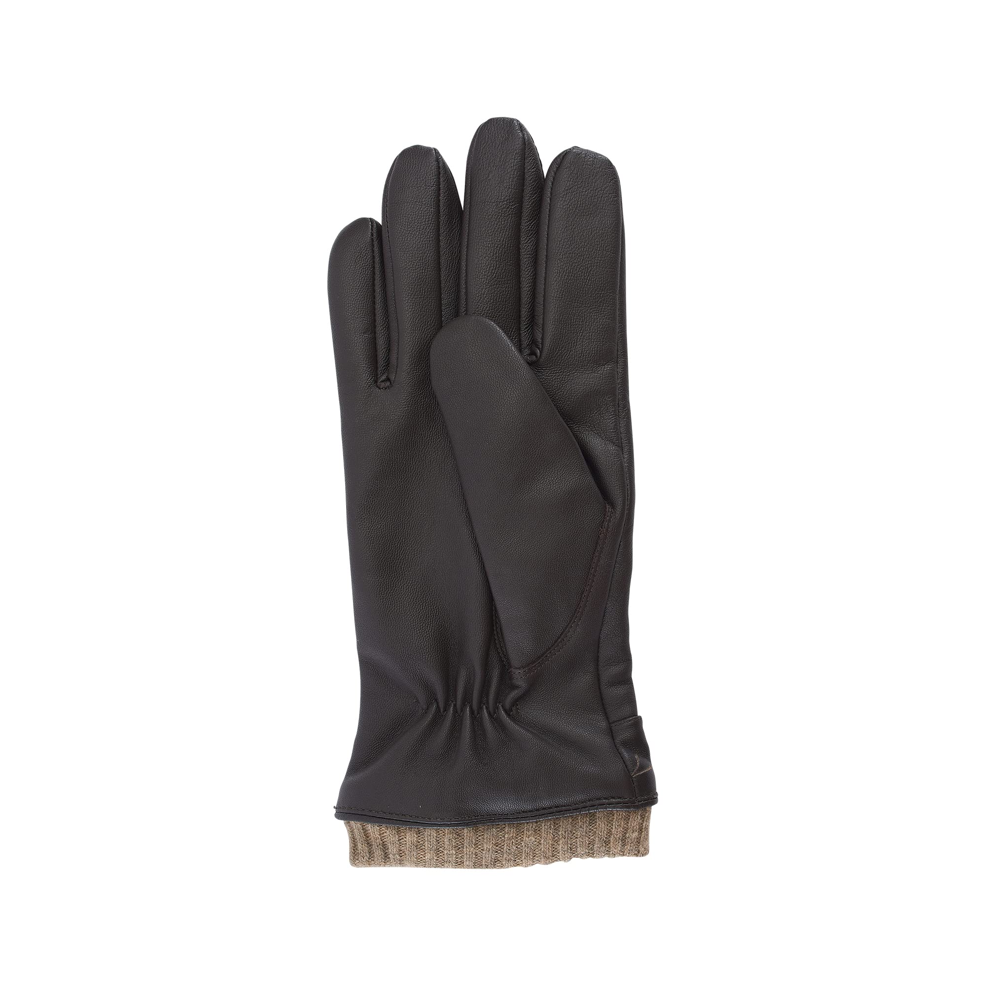 NF NITZSCHE fashion - Leren handschoenen voor heren - smartphone-touch- functie - 100% schapennappaleer met voering van 100% wol - zwart en bruin - warme en hoogwaardige winterhandschoenen, bruin, 9
