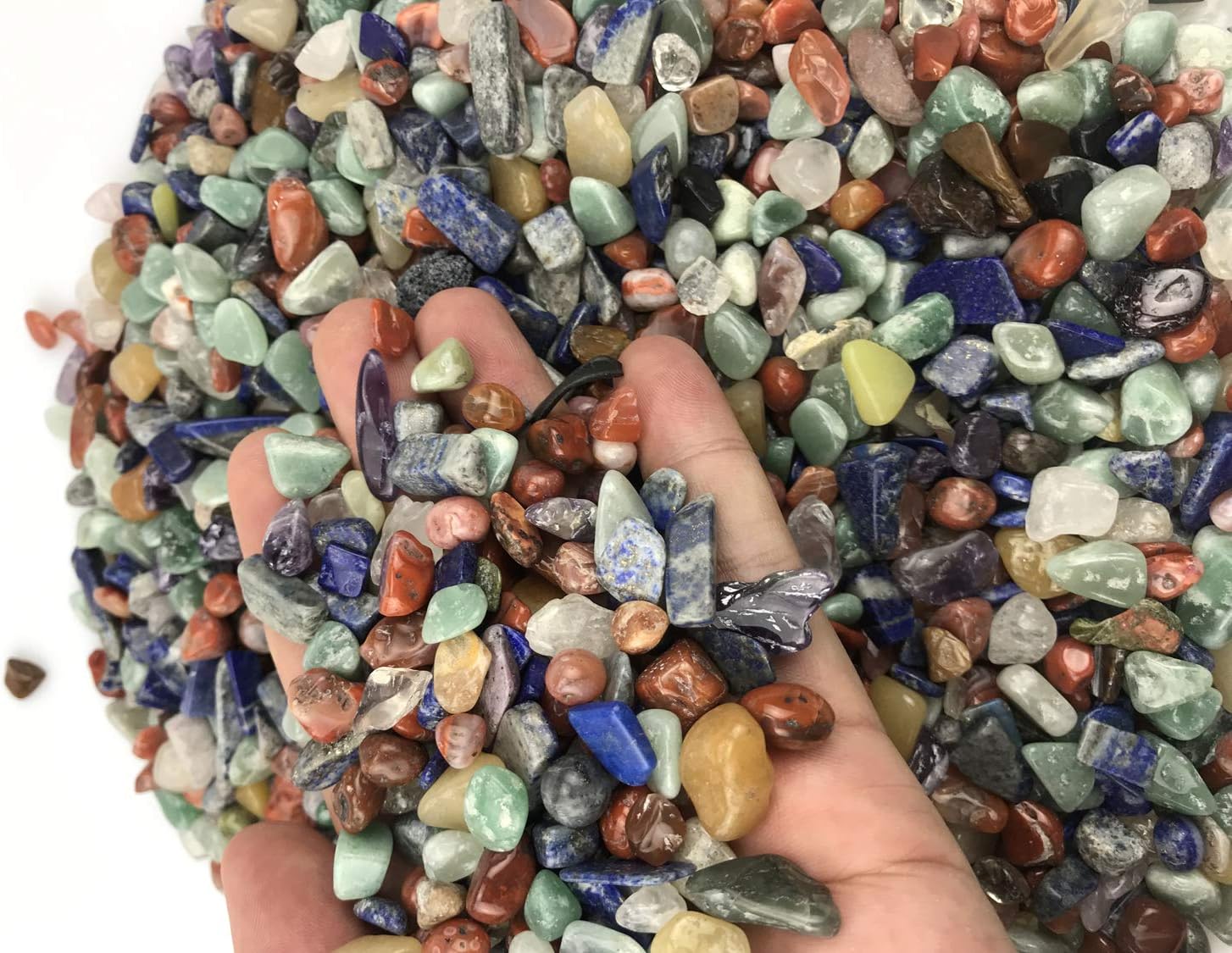 SNAKTOPIA Assorted Tumbled Chips Stone Crushed Crystal Quartz Pieces Irregular Shaped StonesJewelry Making