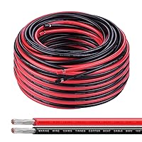 Vista 11 de Cable de calibre 6, iGreely 10 pies negro y 10 pies rojo 6 AWG cable eléctrico de cobre estañado, 2 cables aislados de un solo conductor trenzado