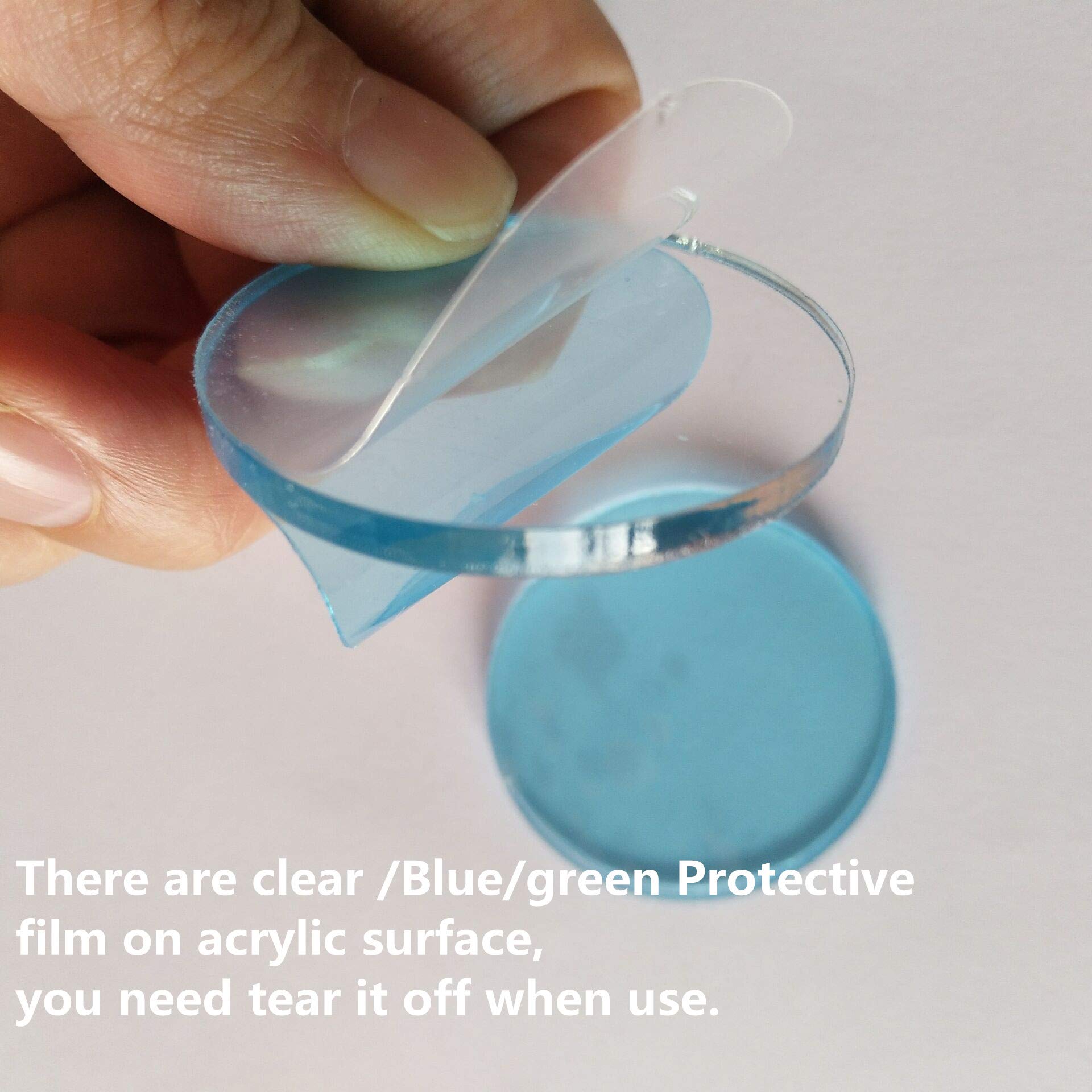 15 stks Clear Blank Acryl Ronde Cirkel Sleutelhangers Acryl Tags, Clear Acryl Laser Cut Ronde Vel met Gat 7CM Helder
