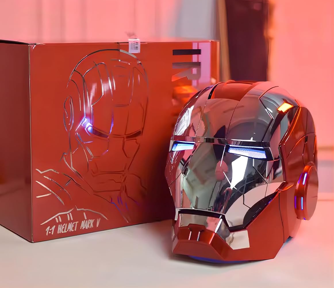 Amazon | [EINI] アイアンマン マスク リアルモデル レッド×シルバー