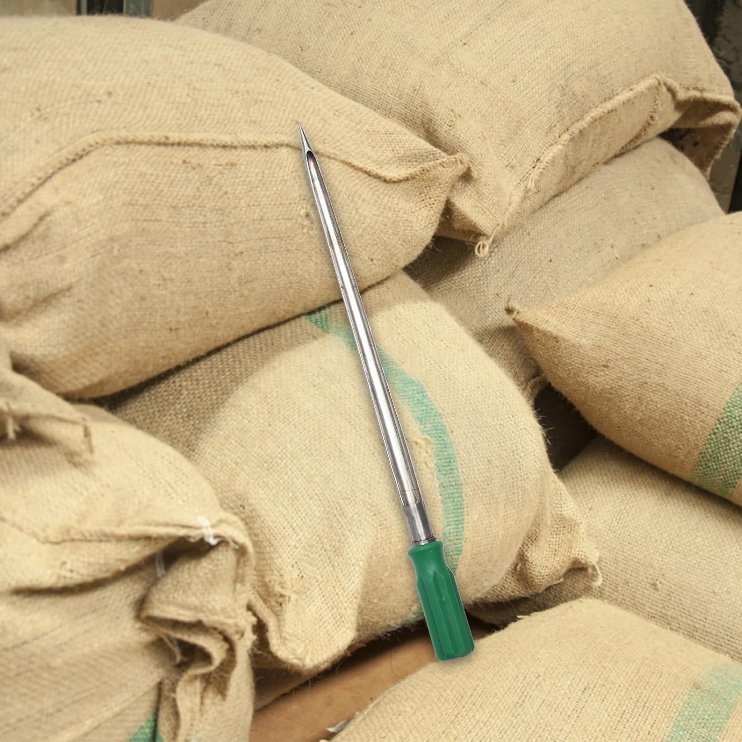 Stainless Steel Grain Probe Sampler for Wheat Rice and Corn 1-Piece Long Sampling Tool for Farm Use High Durability and Precision in Grain Testing