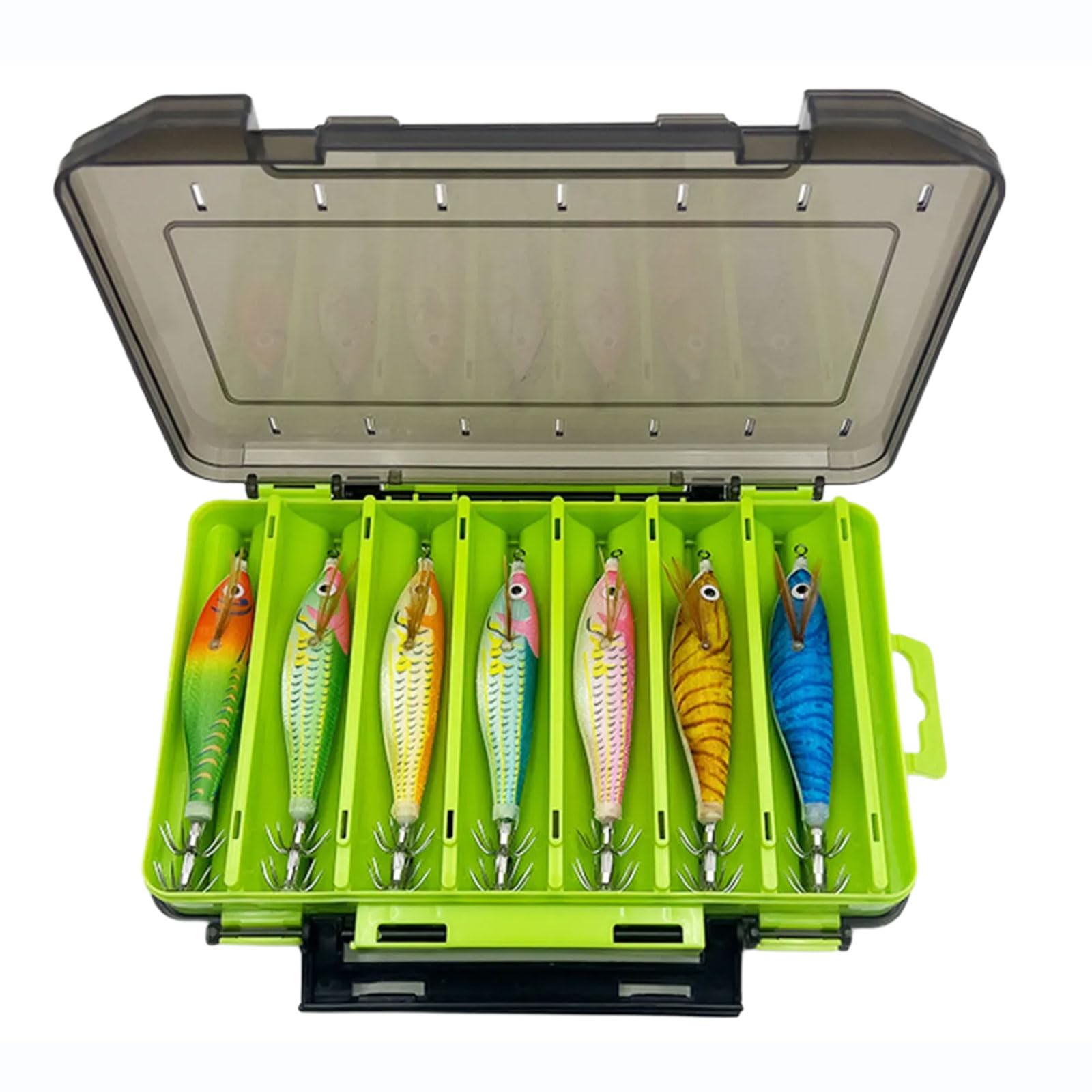 14 Unids Pesca Calamar Señuelo Gancho Calamar Jigging Gancho Camarón Jigs Señuelos de Pesca para Agua Salada y Agua Dulce Cebos Artificiales Duraderos para Pulpos