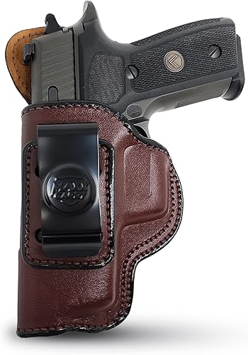 Funda de cuero para el interior de la cintura, Maxx Carry by PH Fundas ocultas IWB Funda de cuero para pistola Sig Sauer P229 Funda de transporte