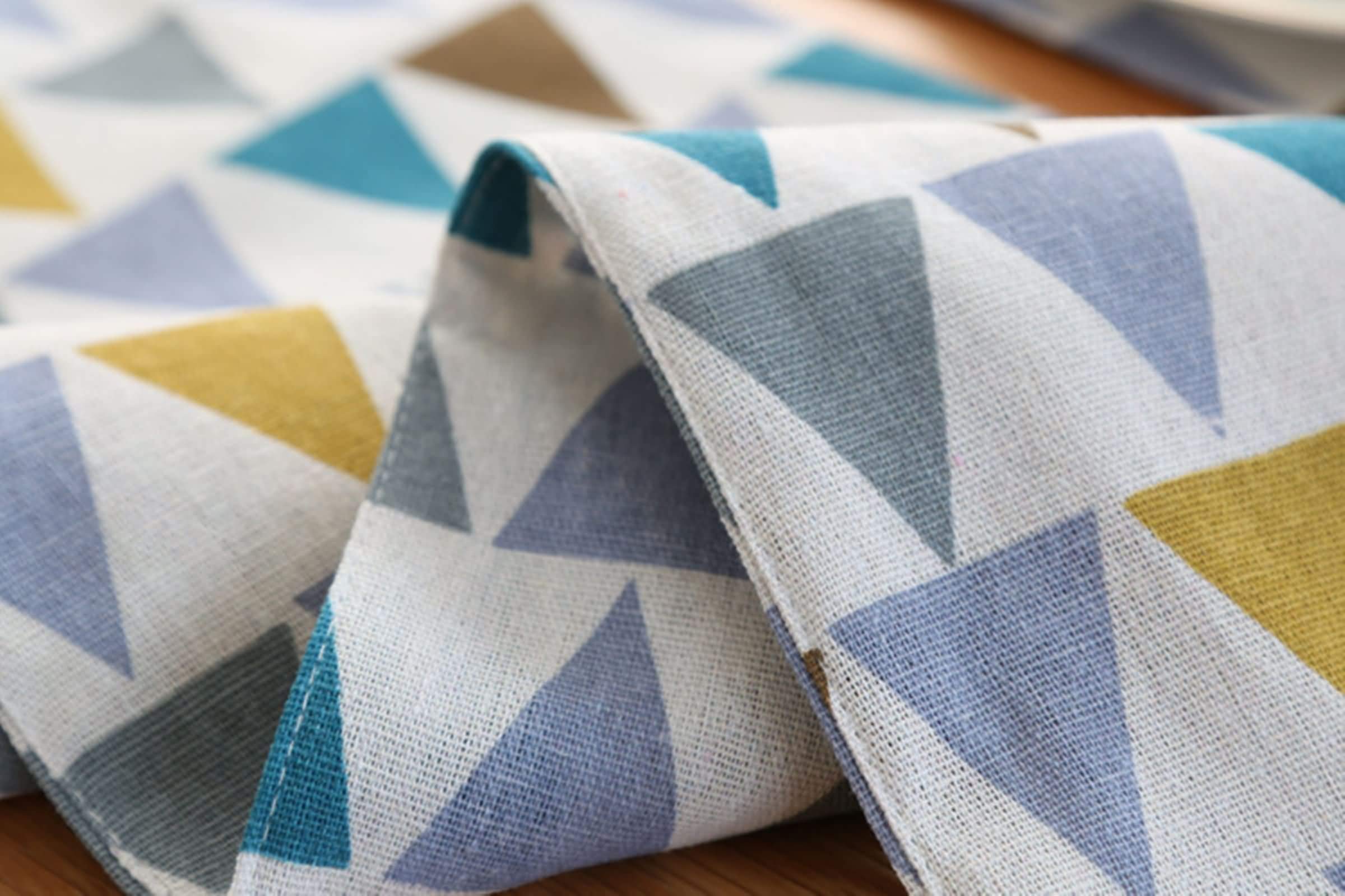 Tischtücher Papier, Jacquard Blau Gelb Grau BraunTischdecken Dreieck Tischläufer Cotton and Linen 30x200CM