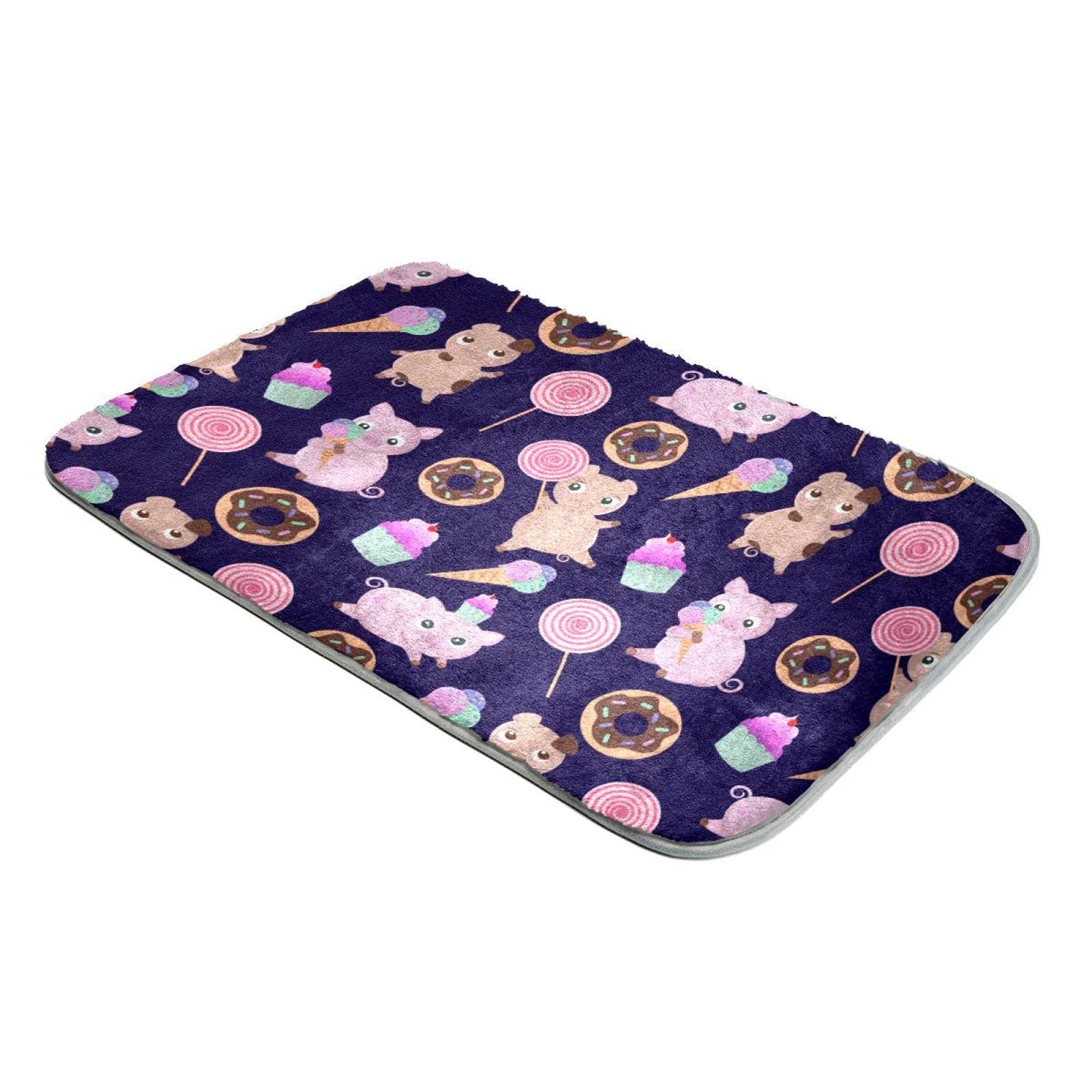 Tapis en fausse fourrure doux pour sol froid beignet crème glacée