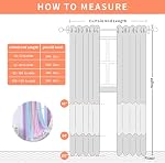 XiDi Blackout Rainbow Curtains 2 Panels for Girls Kids Bedroom Nursery Living Room Decor Rideaux Occultants Drapery with Eyelet for Windows W34xL63 Inch Wall Decals