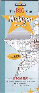 Michigan Big Map State Road Map