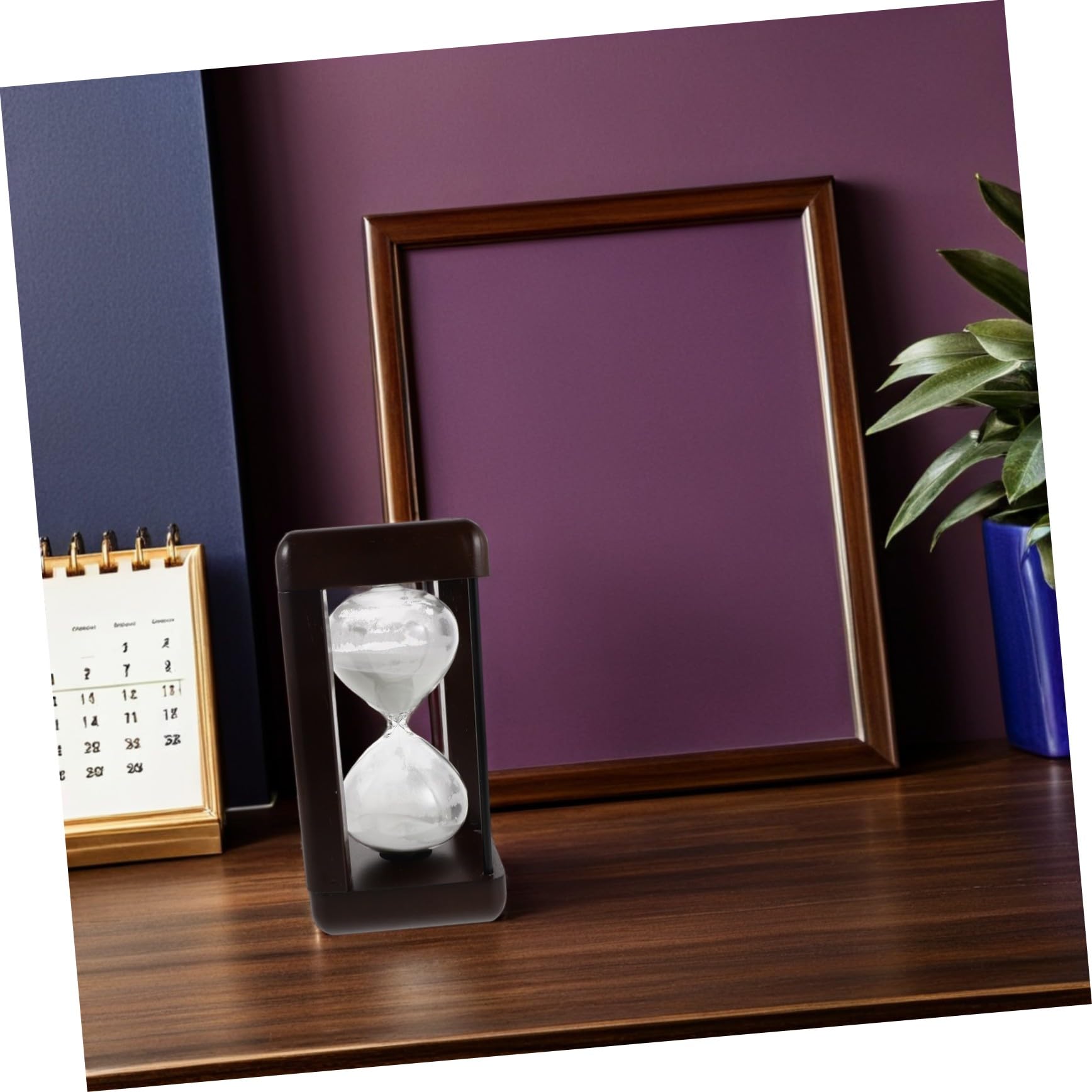 Temporizador de Arena de Mesa de Vidrio Rellenable para Decoración Retro de Escritorio