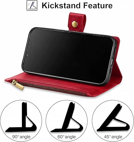 Miniatura 6 de Antsturdy Compatible con Motorola Moto Edge 2021Edge 5G UW - Funda tipo cartera de piel sintética con bloqueo RFID, funda abatible de piel sintética