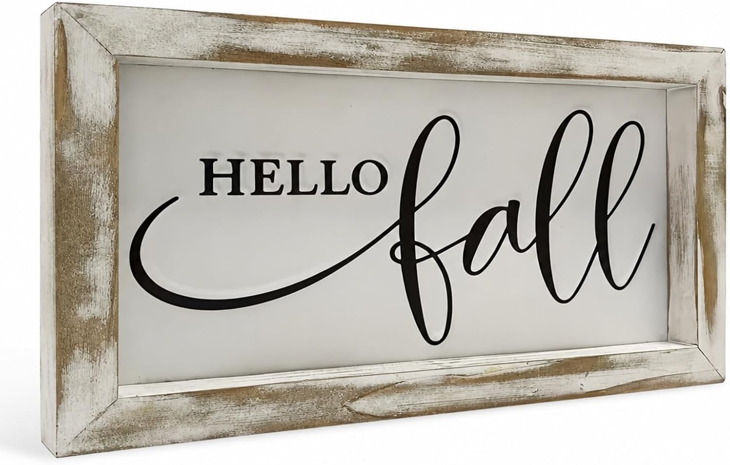 3D Metal Hello Fall Sign Framed Autumn Wall Table Shelf Home Decor
