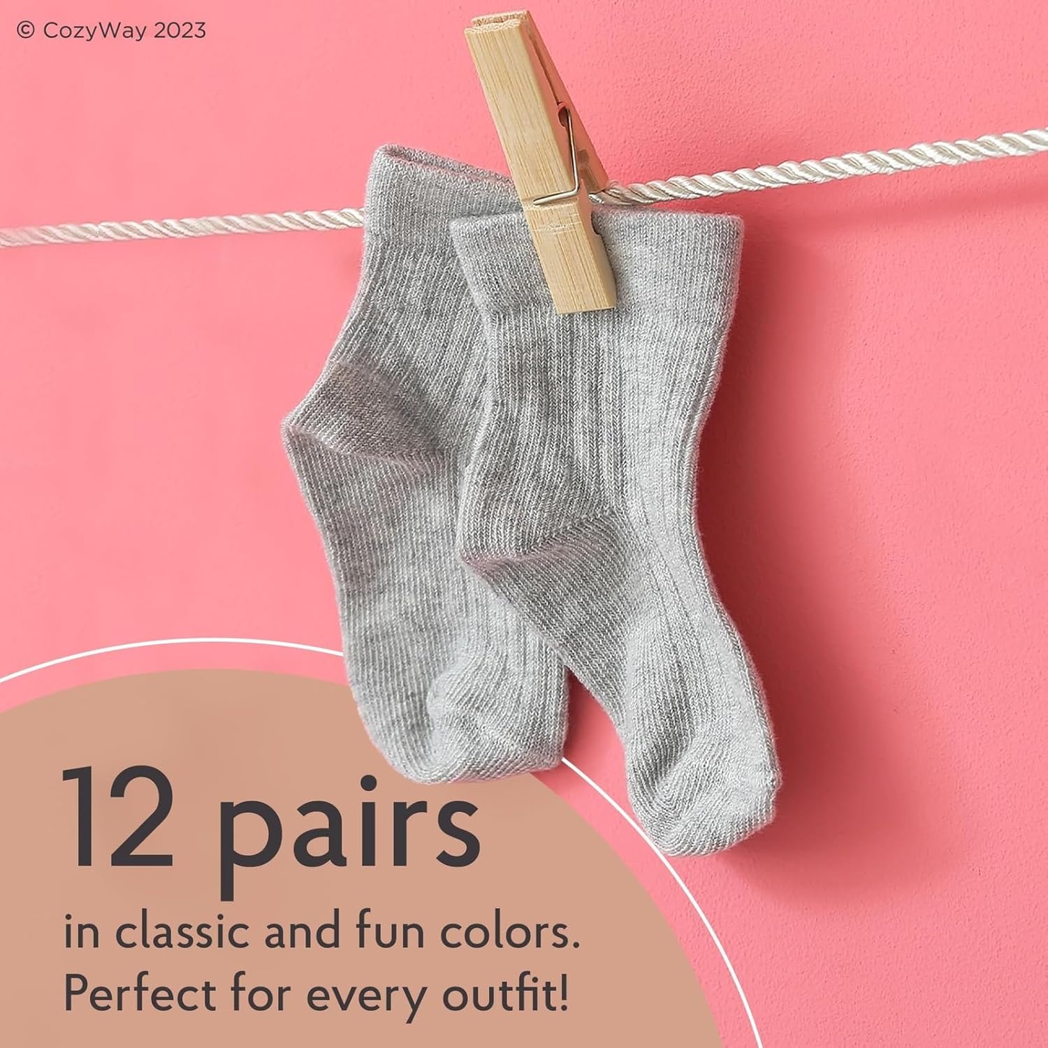 CozyWay Baby Ruffle Socks Baby Girl Turn Cuff Ankle Comfy Cotton Socks Infant - 12 Pack - Image 3