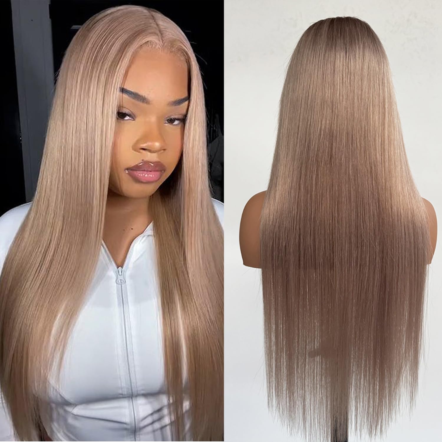 Amazon.com : Ash Blonde Wig Human Hair, 13x6 Lace Front Wigs 