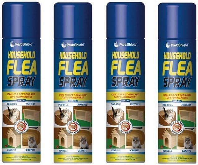 Flea Killer Spray 4PK 200ml Aerosol Animal Flea Dog Cat Tick Protection House