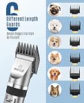 oneisall Dog Clippers and Paw Trimmer Kit for Small Large Dogs Cats | Low Noise,Powerful Motor,Cordless & Long Battery Life,Simple for Beginners,6 Guide Combs,Removable & Rinsable Blade