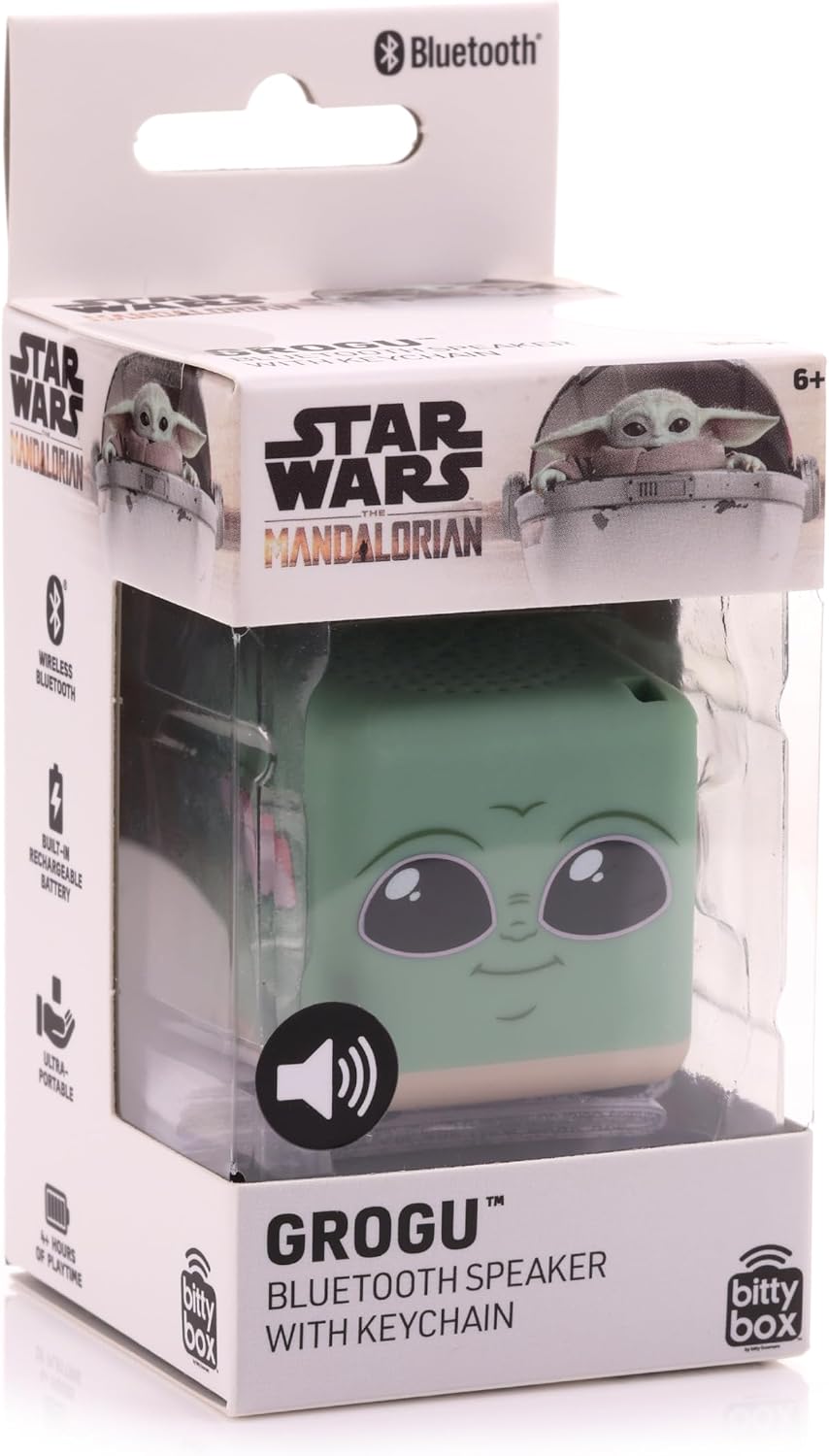 Bitty Boomers Star Wars The Mandalorian: Grogu - Bitty Box 1.3 Inch Keychain Bluetooth Speaker