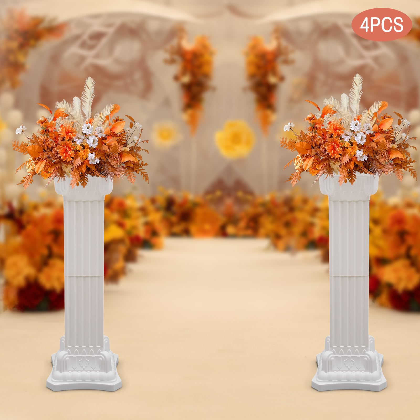 Roman Column Set Roman Lighted Wedding Columns Wedding Columns Etsy UK