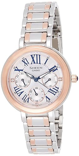 Sheen Multi Function Analog White Dial Women's Watch - SHE-3034SG-7AUDR (SX120)