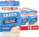 Bumble Bee Snack On The Run! Protein Pack, 8g per Box - Original Tuna Salad with Crackers Kit - Ready to Eat Easy-Open Can - Wild Caught MSC-Certified Tuna (Pack of 12)