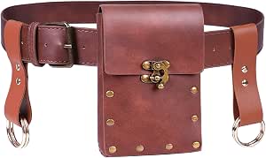 Belt Pouch Waist Bag Fanny Pack Medieval Vintage Leather Pouch Cellphone Holder main image 0