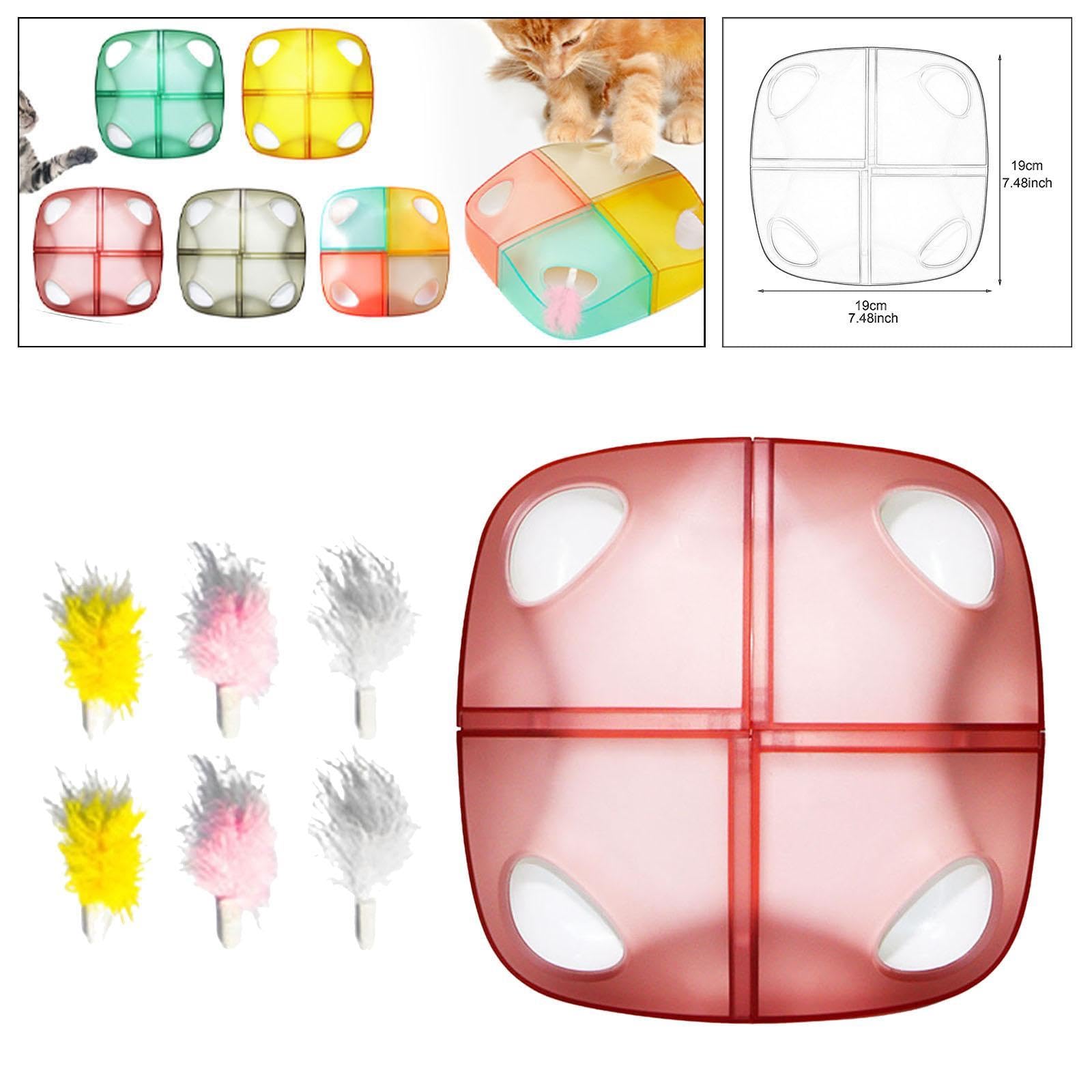Juguete Interactivo para Gatos, Gatos Electrónicos con Táctil, Muebles de Protección Divertidos, Regalos para Mascotas, Juguete para Mascotas, reemplazo Rojo