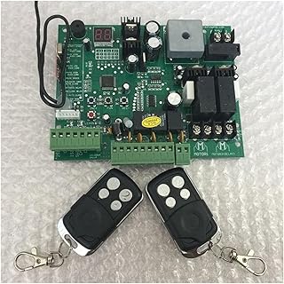 Automatic Sliding Gate Opener 2 Remote Controls Swing Gate Opener Motor Controller Circuit Card Board 24V DC Motor only Control Board Pure Copper Motor, Durable and Reliable (Color : with 2remote con