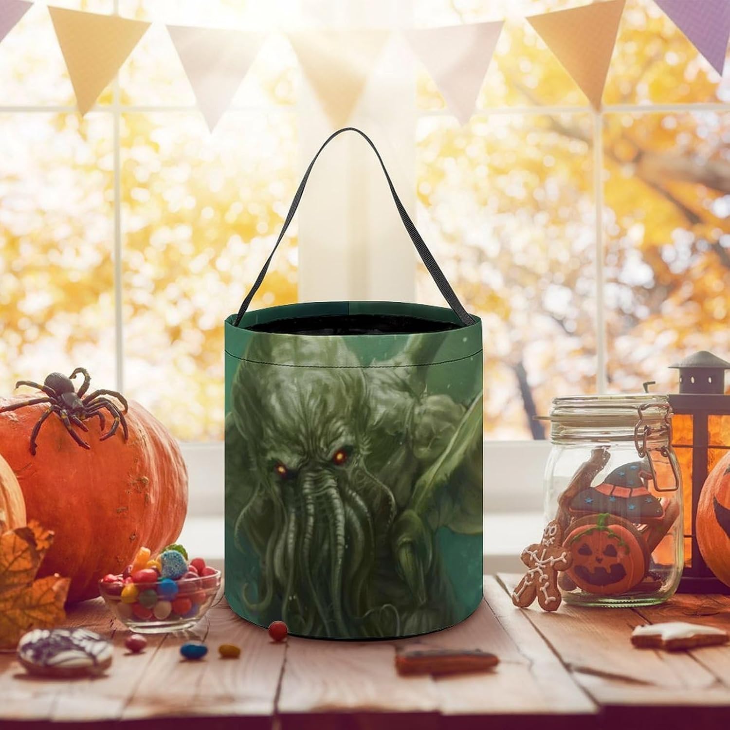 Dead Cthulhus-Waits Dreaming Halloween Treat Bag Reusable Candy Basket Tote Goody Bags Gift Party