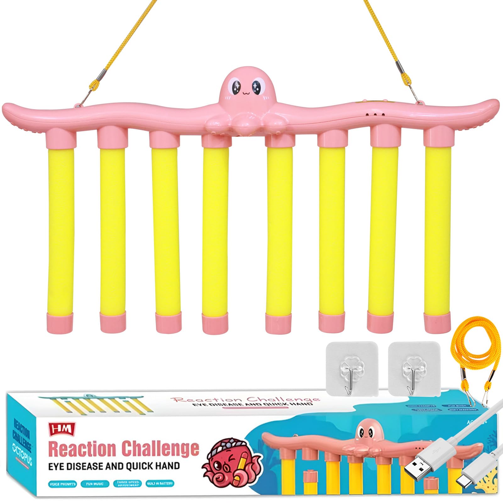 KEGOZ Catching Sticks Game, Drop Sticks Game with 3-Speed Remote Control, Hand Speed Challenge Games for Solo/Dual Play