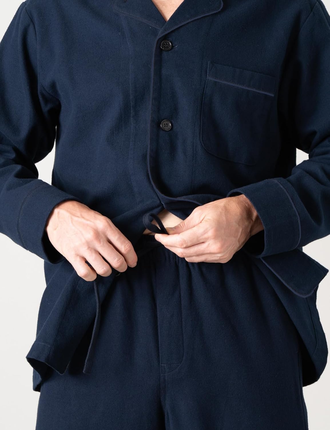 LAPASA Men's Pajama Set 100% Cotton Flannel Top Long Sleeve & Bottom Pants Plaid Sleepwear PJ Sleepwear Lounge Comfy M79/M95 - Image 3