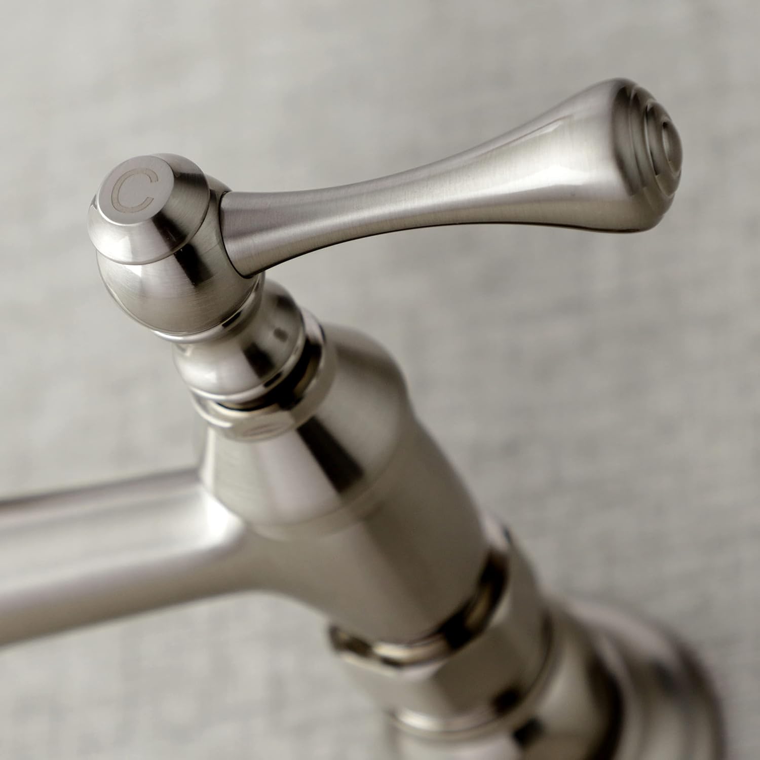 Kingston Brass KS3248BL Wall Mount Bathroom Faucet, Brushed Nickel