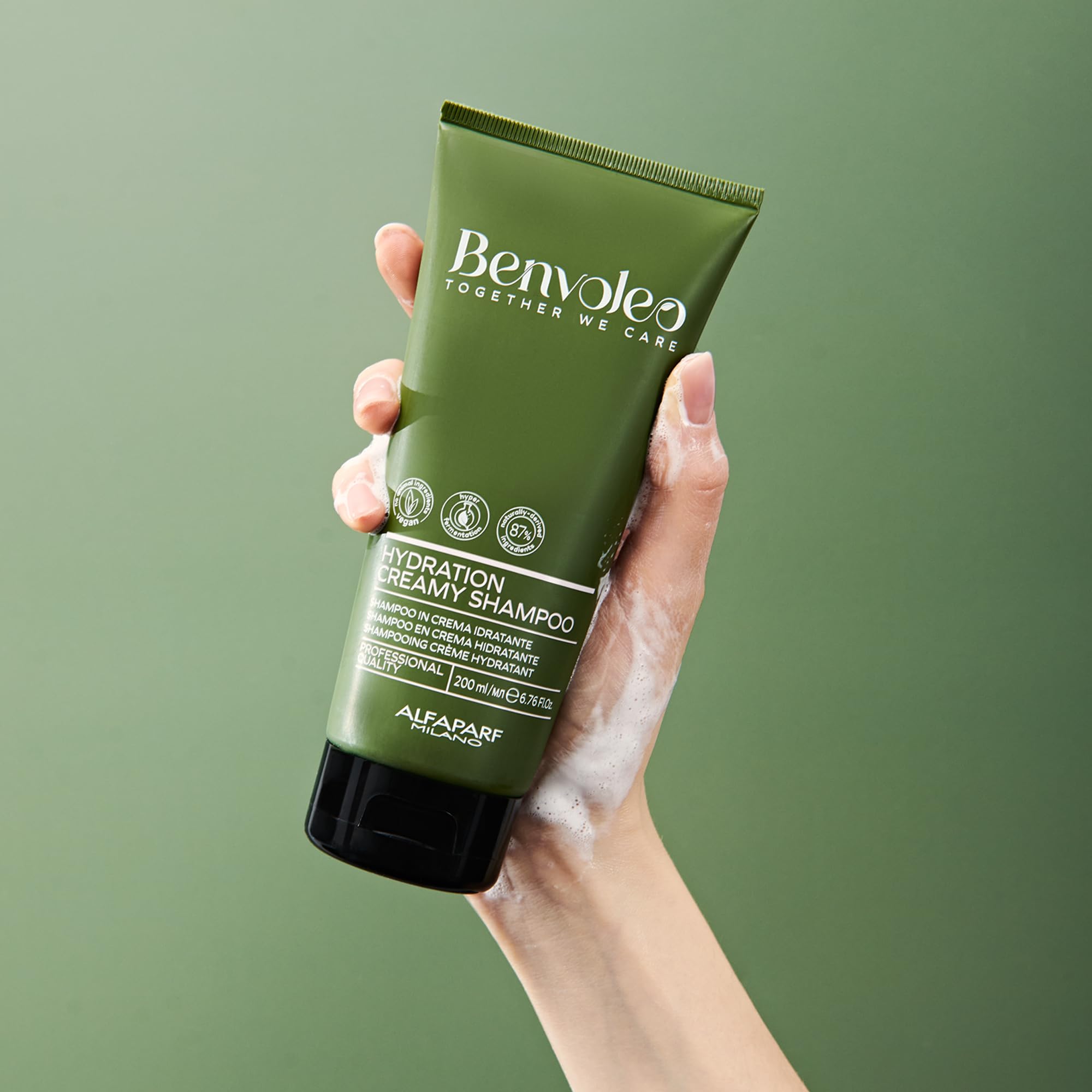 ALFAPARF MILANO Benvoleo Hydration Creamy Shampoo for Dry Hair - Clean, Vegan, Sustainable Hair Care - Sulfate Free Shampoo - Hydrates, Moisturizes, Nourishes - Natural Ingredients - 6.76 FL. Oz.