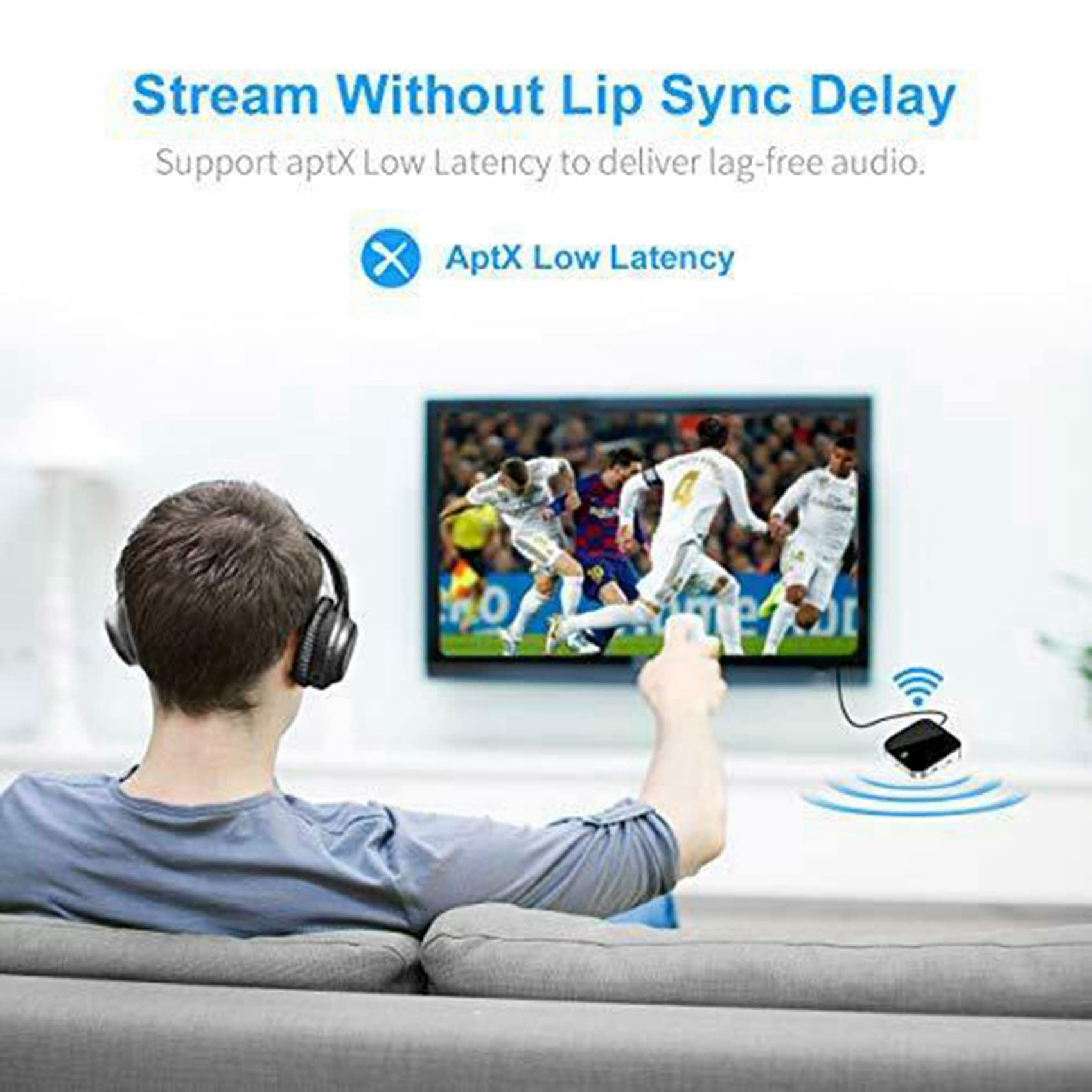 4 adattatori Bluetooth 5.0 2 in 1 trasmettitore Bluetooth 3,5 mm AUX SPDIF audio ricevitore per cuffie altoparlante