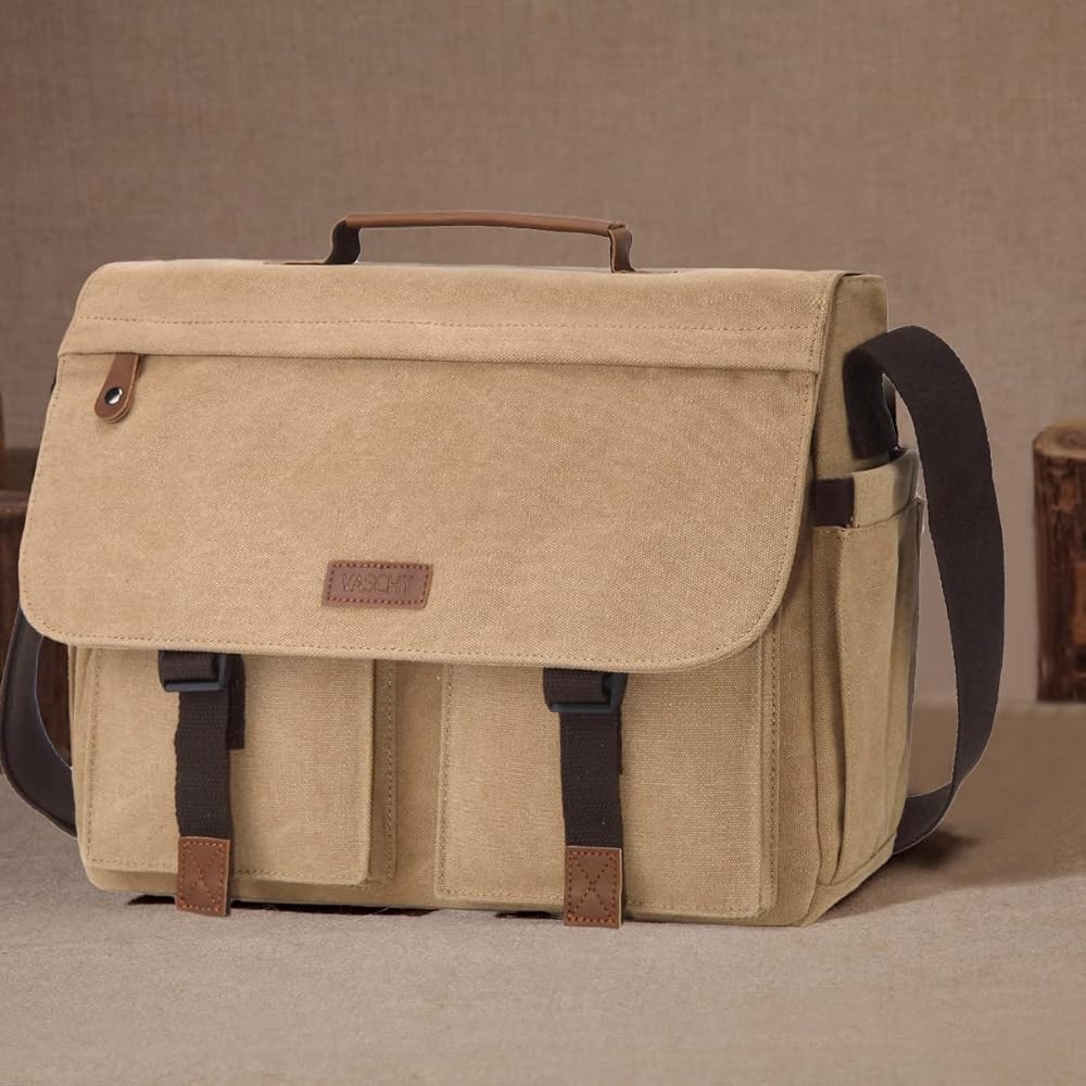 Amazon | [Vaschy] メッセンジャーバッグ メンズ, 帆布 ショルダー