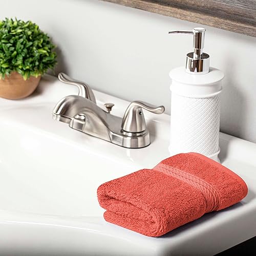 Vista 1197 de SUPERIOR - Juego de toallas de algodón egipcio de 28.22 oz/m², incluye 2 toallas de baño, 2 toallas de mano, 2 toallas para la cara, artículos