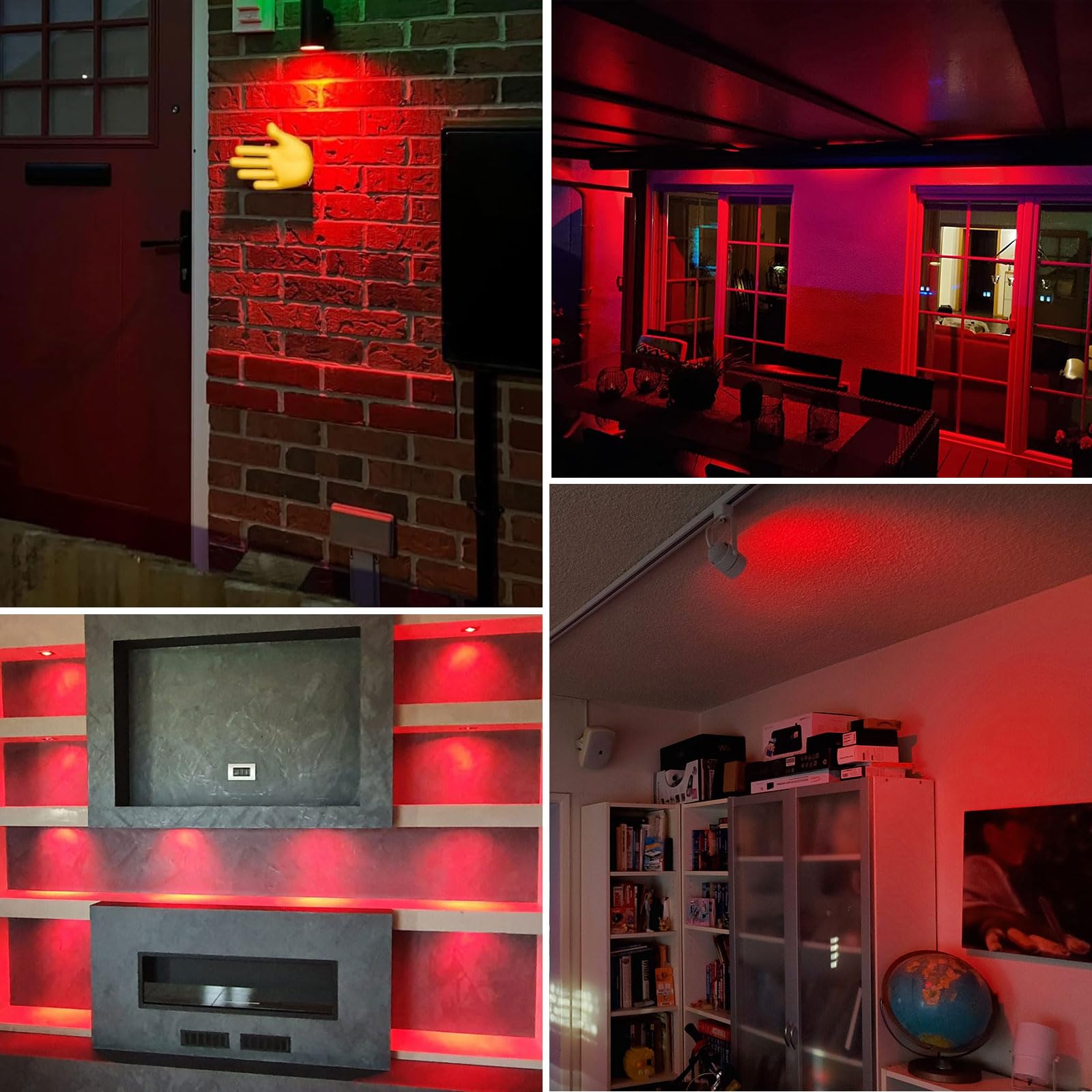 Caldarax 2 Sztuka Czerwona Żarówka LED GU10 5W Spot, Odpowiedniki 50W Halogen, MR16 Reflektory 230V, 500LM, Kąt 120°, Nie Ściemnianie, Dekoracyjne Oświetlenie krajobrazu, Etap, Bar, Impreza