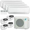 DAIKIN 4-Zone 4MXS Air Conditioner Heat Pump with 4 x 12k BTU, Maxwell 15 ft. Installation Kit & Wall Bracket 17.7 SEER