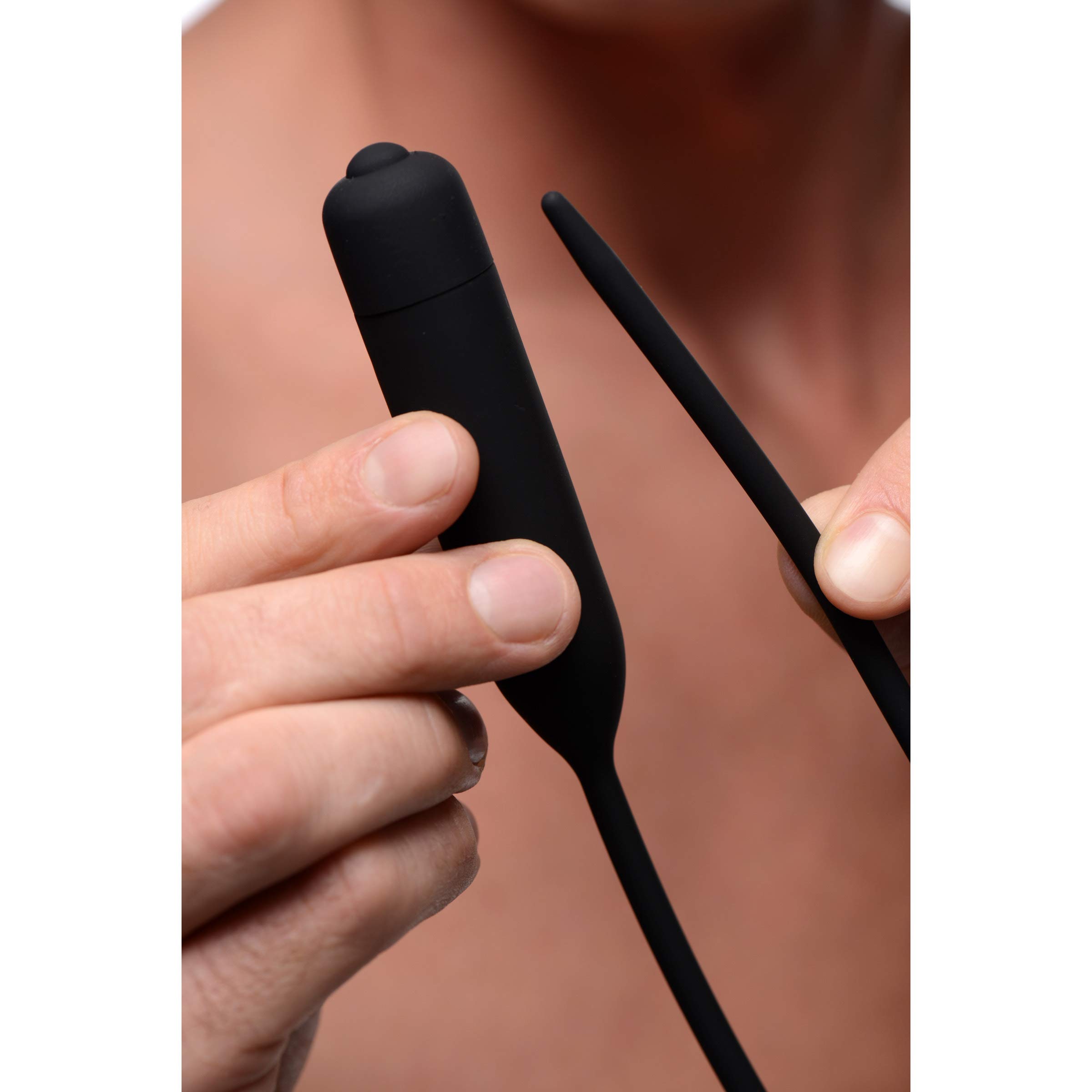 Master Series Dilatateur de Vibrateur en Silicone 10 Modes de Vibration Noir