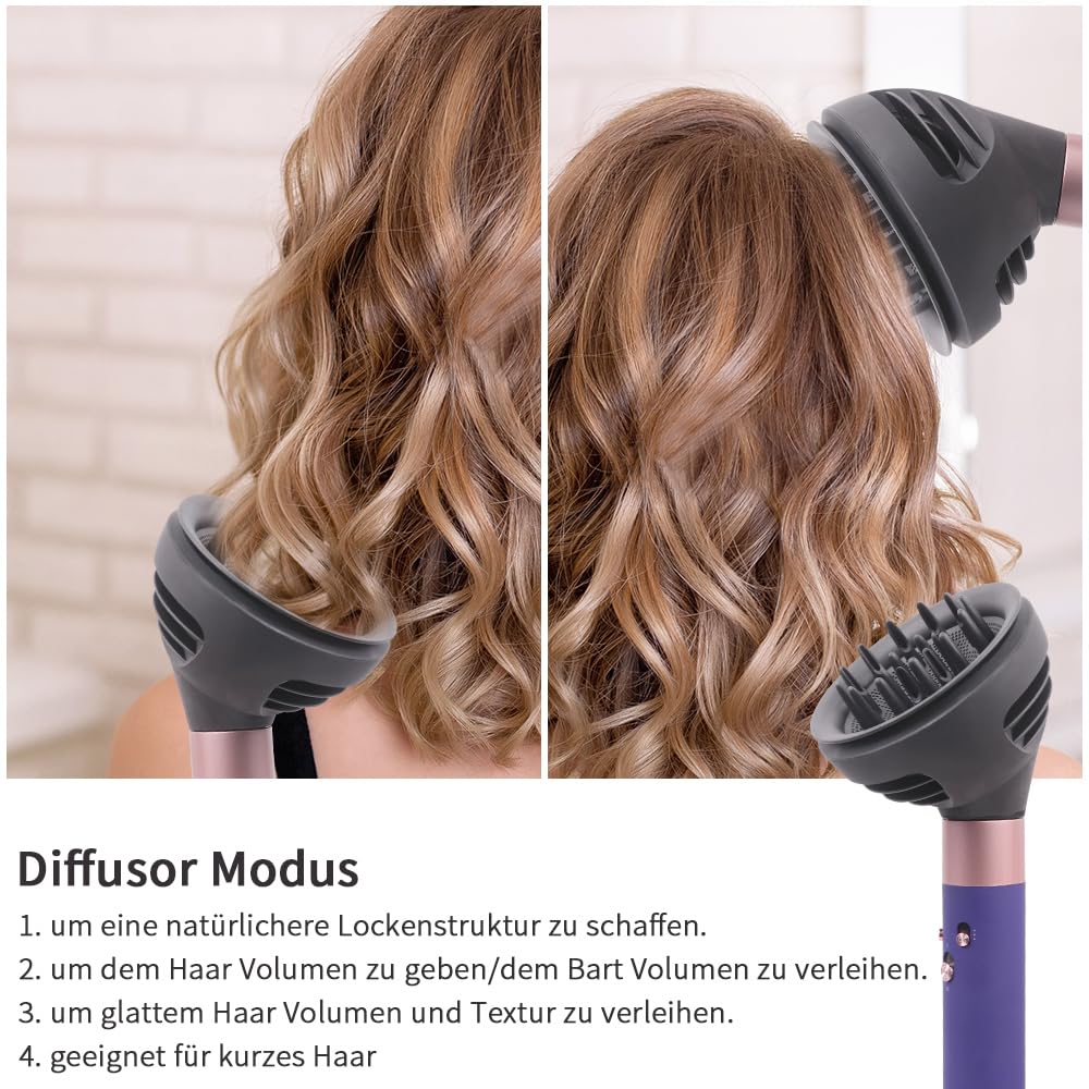 Laymi Diffusor neue verbesserte diffuser Aufsatz für dyson airwrap föhn HS01 HS05 HS08 für locken wellen Haardiffusor zubehör für Gewelltes und Lockiges Haar, Umwandlung Curling Styler