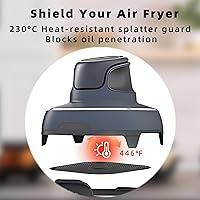 Vista 3 de Protector de silicona contra salpicaduras para freidora de aire Ninja FN101, alfombrilla de silicona resistente al calor para freidora de aire Ninja