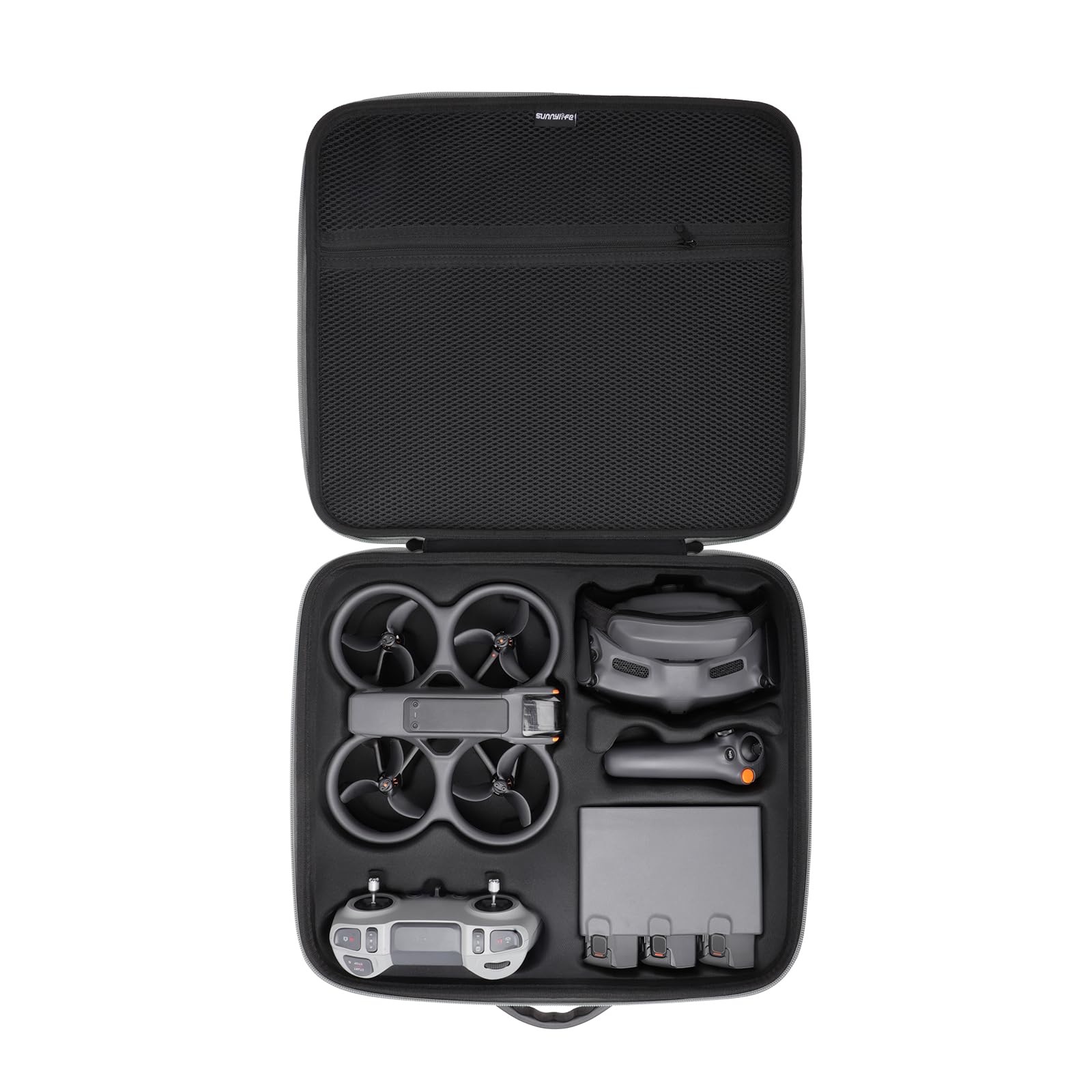 BeisDirect Tragetasche für DJI Avata 2 Drohnenkörper, DJI Goggles 3/2, RC Motion 3, DJI FPV Fernbedienung 3, stoßfeste Aufbewahrungstasche, Reisetasche aus hartem Material, Karabiner